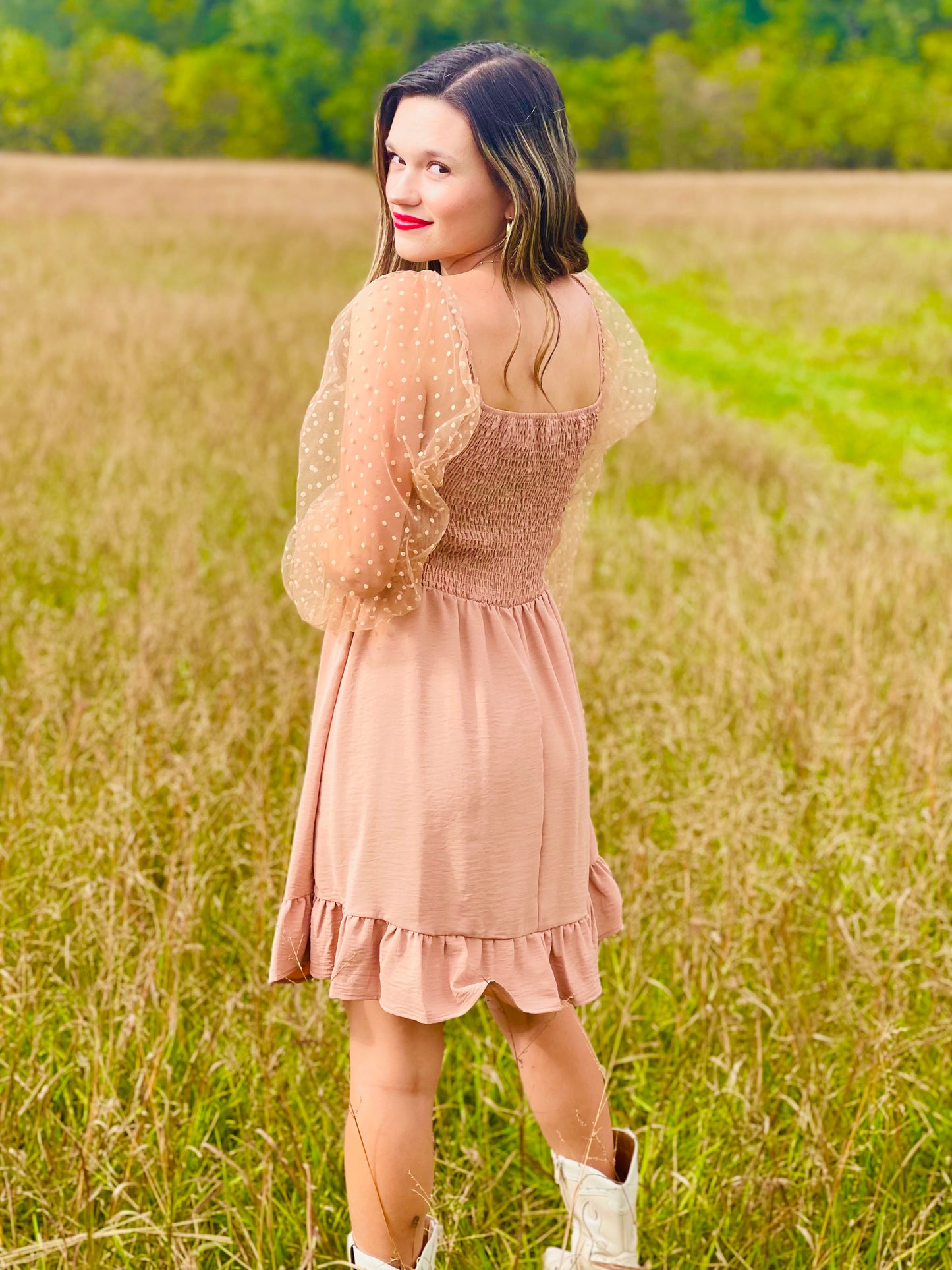 Pretty girl brown dress